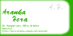 aranka hera business card