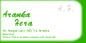 aranka hera business card